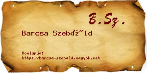 Barcsa Szebáld névjegykártya
